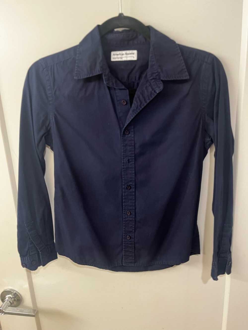 American Apparel Navy Button-Down Women's Shirt
